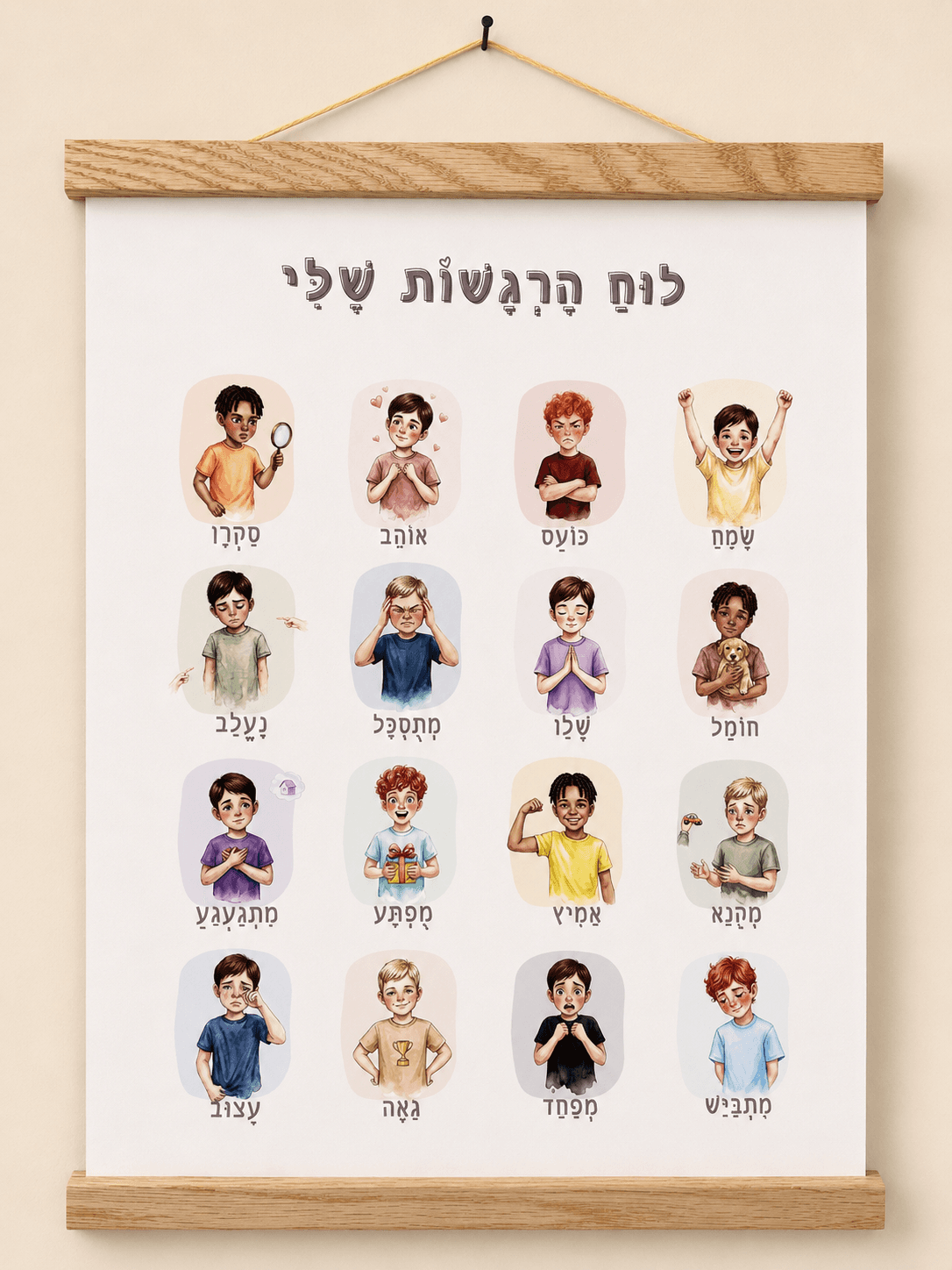 לוח הרגשות – בנים